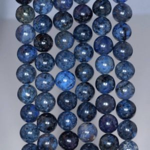 Shop Dumortierite Round Beads! 4mm South Africa Blue Dumortierite Gemstone Grade AAA Dark Blue Round 4mm Loose Beads 15.5 inch Full Strand (80004204-115) | Natural genuine round Dumortierite beads for beading and jewelry making.  #jewelry #beads #beadedjewelry #diyjewelry #jewelrymaking #beadstore #beading #affiliate #ad
