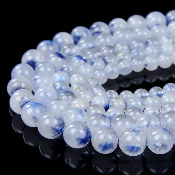6mm Dumortierite Quartz Gemstone  Grade Aaa Round Loose Beads 7.5 Inch Half Strand (80007320 H-a254)