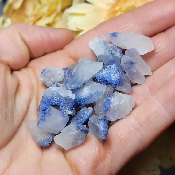 Dumortierite Crystal / Dumortierite Palm Stone / Dumortierite In Quartz / Dumortierite / Dumortierite Crystal / Blue Dumortierite Quartz