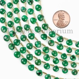 Shop Emerald Bead Shapes! Emerald Smooth Heart Briolette, 5-7mm Emerald Smooth Heart, Emerald Heart Shape Beads, Emerald Beads, Side Drill  Beads, Heart Briolette | Natural genuine other-shape Emerald beads for beading and jewelry making.  #jewelry #beads #beadedjewelry #diyjewelry #jewelrymaking #beadstore #beading #affiliate #ad
