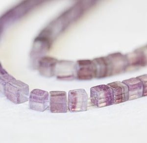 Shop Fluorite Bead Shapes! S/ Purple Fluorite 6x6mm Cube Beads 16" Strand Natural Light Purple Frosted Fluorite Smooth Small Cube For Crafts For Jewelry Making | Natural genuine other-shape Fluorite beads for beading and jewelry making.  #jewelry #beads #beadedjewelry #diyjewelry #jewelrymaking #beadstore #beading #affiliate #ad