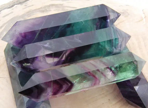 Aaaa 5~7 Inches Double Point Fluorite Tower,natural Crystals Tower,large Size Obelisk Crystals Tower/wand.heanling Crystal Point Tower.