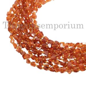 Shop Garnet Chip & Nugget Beads! Mandarin Garnet Faceted Nuggets Beads, 4×5-4x6mm Spessartine Garnet Nuggets, Faceted Nuggets Beads, Mandarin Garnet Beads,Spessartine Garnet | Natural genuine chip Garnet beads for beading and jewelry making.  #jewelry #beads #beadedjewelry #diyjewelry #jewelrymaking #beadstore #beading #affiliate #ad