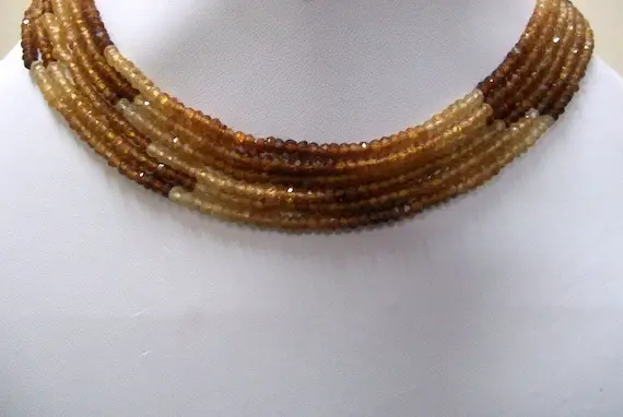 3.5mm Hessonite Garnet Shaded Rondelle Beads Faceted Gemstone, Aaa+ Quality Hessonite Garnet Beads Rondelles Faceted Rondels Roundels Shaded