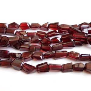 Shop Garnet Necklaces! 9-12mm Garnet Faceted Step Cut Tumble, Natural Garnet Beads, Garnet For Necklace, Red Garnet Beads For Jewelry (8IN To 16IN Strand) – ANG134 | Natural genuine Garnet necklaces. Buy crystal jewelry, handmade handcrafted artisan jewelry for women.  Unique handmade gift ideas. #jewelry #beadednecklaces #beadedjewelry #gift #shopping #handmadejewelry #fashion #style #product #necklaces #affiliate #ad