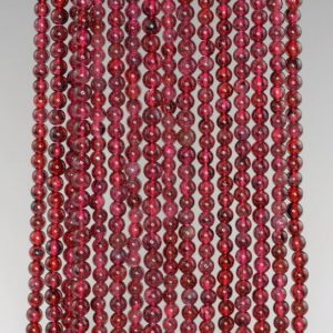 Shop Garnet Round Beads! 2.5-3MM Red Garnet Gemstone Round Loose Beads 15.5 inch Full Strand (90183584-A117) | Natural genuine round Garnet beads for beading and jewelry making.  #jewelry #beads #beadedjewelry #diyjewelry #jewelrymaking #beadstore #beading #affiliate #ad