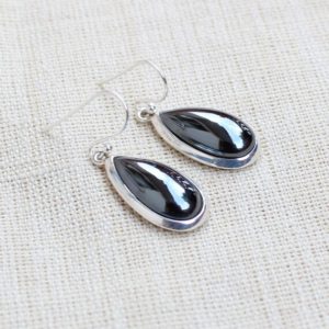 Shop Hematite Earrings! Hematite Earrings, sterling silver Jewelry, Gift for her, natural iron ore gemstone, magnetic stone, dainty Earrings, Chrome Color Gemstone | Natural genuine Hematite earrings. Buy crystal jewelry, handmade handcrafted artisan jewelry for women.  Unique handmade gift ideas. #jewelry #beadedearrings #beadedjewelry #gift #shopping #handmadejewelry #fashion #style #product #earrings #affiliate #ad