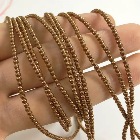 2mm Bronze Hematite Beads, Round Beads, Hematite Jewelry