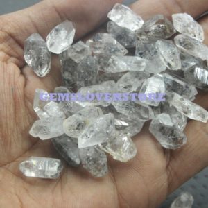 Shop Herkimer Diamond Stones & Crystals! 5 Pieces Genuine Herkimer 16-18 MM Rough AAA Grade Stone Raw Terminated Quartz Raw Natural Herkimer Diamond Gemstone Making Diamond Jewelry | Natural genuine stones & crystals in various shapes & sizes. Buy raw cut, tumbled, or polished gemstones for making jewelry or crystal healing energy vibration raising reiki stones. #crystals #gemstones #crystalhealing #crystalsandgemstones #energyhealing #affiliate #ad