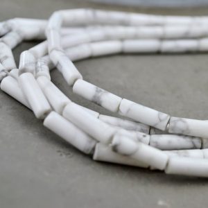 Howlite bead howlite tube beads wholesale | Natural genuine other-shape Gemstone beads for beading and jewelry making.  #jewelry #beads #beadedjewelry #diyjewelry #jewelrymaking #beadstore #beading #affiliate #ad