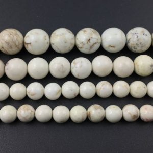 Shop Howlite Bead Shapes! Wholesale Stone Beads, Natural Gemstone Beads, White Magnesite Howlite Beads 4mm 6mm 8mm 10mm 12mm 15'' | Natural genuine other-shape Howlite beads for beading and jewelry making.  #jewelry #beads #beadedjewelry #diyjewelry #jewelrymaking #beadstore #beading #affiliate #ad