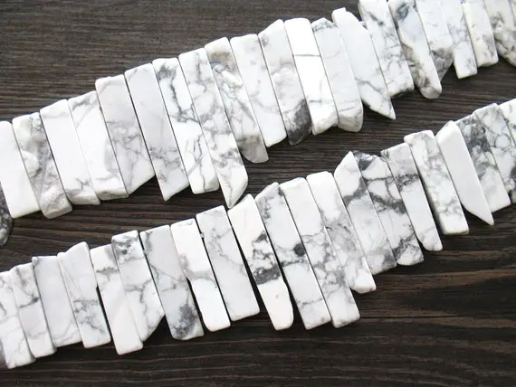 Howlite Slice Beads Howlite Crystal Point Beads Stick Beads For Jewelry Making