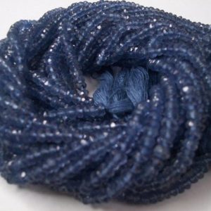 Shop Iolite Beads! 4mm Iolite Rondelle Faceted Gemstone Beads, Iolite Rondelle Beads 13" Strand Faceted Rondelle Gemstone Beads, Iolite Faceted Iolite Beads | Natural genuine beads Iolite beads for beading and jewelry making.  #jewelry #beads #beadedjewelry #diyjewelry #jewelrymaking #beadstore #beading #affiliate #ad