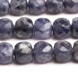 Shop Iolite Faceted Beads! Genuine Natural Iolite Gemstone Beads 4-5MM Dark Color Faceted Cube AA Quality Loose Beads (111754) | Natural genuine faceted Iolite beads for beading and jewelry making.  #jewelry #beads #beadedjewelry #diyjewelry #jewelrymaking #beadstore #beading #affiliate #ad