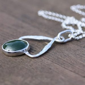 Shop Jade Pendants! Natural British Columbia Jade Pendant in Solid Sterling Silver , Bezel , Hammered Finish , 3rd 12th 30th 35th Anniversary , From Canada OOAK | Natural genuine Jade pendants. Buy crystal jewelry, handmade handcrafted artisan jewelry for women.  Unique handmade gift ideas. #jewelry #beadedpendants #beadedjewelry #gift #shopping #handmadejewelry #fashion #style #product #pendants #affiliate #ad