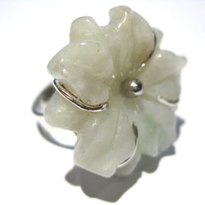 Shop Jade Rings! jade ring flower silver 925% | Natural genuine Jade rings, simple unique handcrafted gemstone rings. #rings #jewelry #shopping #gift #handmade #fashion #style #affiliate #ad
