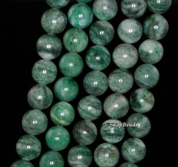 12mm Verdite African Jade Gemstone Green A Round 12mm Loose Beads 15.5 Inch Full Strand (90147583-437)