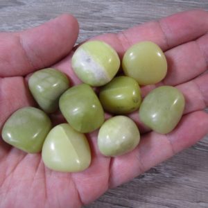 Shop Tumbled Jade Crystals & Pocket Stones! Lemon Jade 3/4 inch + Tumbled Stone T139 | Natural genuine stones & crystals in various shapes & sizes. Buy raw cut, tumbled, or polished gemstones for making jewelry or crystal healing energy vibration raising reiki stones. #crystals #gemstones #crystalhealing #crystalsandgemstones #energyhealing #affiliate #ad