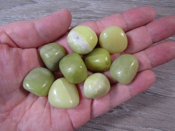 Lemon Jade Tumbled Stone 0.75 Inch + Crystal