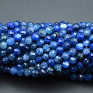 4MM Natural Kyanite Faceted Round Beads,4MM Loose Faceted Beads,For Jewelry DIY Making Beads,Bracelet Making Beads.Wholesale Beads. | Natural genuine Gemstone jewelry. Buy crystal jewelry, handmade handcrafted artisan jewelry for women.  Unique handmade gift ideas. #jewelry #beadedjewelry #beadedjewelry #gift #shopping #handmadejewelry #fashion #style #product #jewelry #affiliate #ad