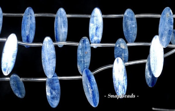 Blue Kyanite Gemstone Grade A Marquise Oval Topdrill 30x10mm Loose Beads 8 Beads (90143958-175)