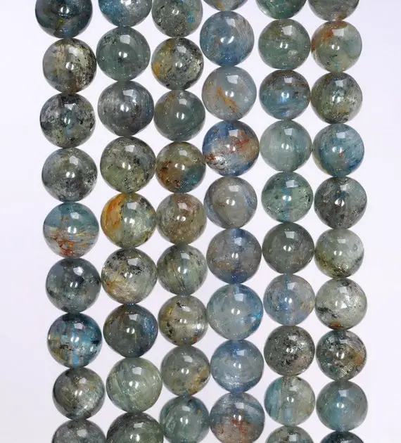 7mm Inclusion Kyanite Gemstone Round Loose Beads 15.5 Inch Full Strand (80004008-a174)