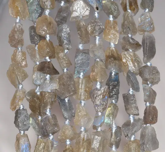 14x8-7x5mm  Labradorite Gemstone Grade Aaa Rough Nugget Pebble Loose Beads 16 Inch Full Strand (80003327-b89)
