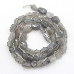 Shop Labradorite Chip & Nugget Beads! 6-7mm Gray Labradorite Nugget beads,Irregular stone beads,Chip Gemstone pebble beads,Necklace beads,Jewlry making beads-15.5 -NST220-2 | Natural genuine chip Labradorite beads for beading and jewelry making.  #jewelry #beads #beadedjewelry #diyjewelry #jewelrymaking #beadstore #beading #affiliate #ad
