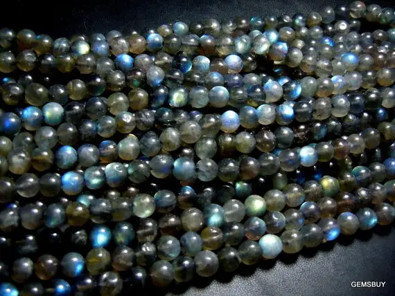 13.5 Inch 7mm Labradorite Round Balls Beads Aaa Quality Plain Smooth Balls Strand, Labradorite Ball Round Beads Gemstone