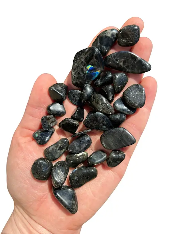 Spectrolite Tumbled Stone - Multiple Sizes Available - Tumbled Spectrolite Crystal - Polished Spectrolite Gemstone - Flashy Labradorite