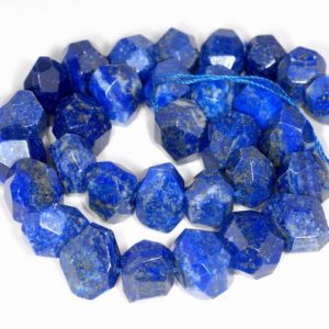 Shop Lapis Lazuli Chip & Nugget Beads! 18X14-16X12MM  Lapis Lazuli Gemstone Faceted Nugget Loose Beads 7.5 inch Half Strand (80003285-B90) | Natural genuine chip Lapis Lazuli beads for beading and jewelry making.  #jewelry #beads #beadedjewelry #diyjewelry #jewelrymaking #beadstore #beading #affiliate #ad