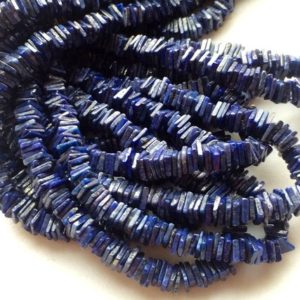 5.5-6mm Lapis Lazuli Heishi Beads, Lapis Lazuli Square Spacer Beads, Lapis Lazuli Heishi For Necklace (8IN To 16IN Options) | Natural genuine other-shape Gemstone beads for beading and jewelry making.  #jewelry #beads #beadedjewelry #diyjewelry #jewelrymaking #beadstore #beading #affiliate #ad