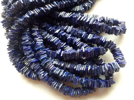 5.5-6mm Lapis Lazuli Heishi Beads, Lapis Lazuli Square Spacer Beads, Lapis Lazuli Heishi For Necklace (8in To 16in Options)