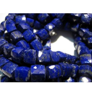 Shop Lapis Lazuli Beads! 6-7mm Lapis Lazuli Faceted Box Beads, Lapis Lazuli Cubes, Lapis Lazuli For Necklace, Lapis Lazuli Box Beads (4IN To 8IN Options) – KAPLC | Natural genuine beads Lapis Lazuli beads for beading and jewelry making.  #jewelry #beads #beadedjewelry #diyjewelry #jewelrymaking #beadstore #beading #affiliate #ad