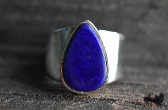 Natural Lapis Ring,925 Silver Ring,mens Lapis Ring,unisex Ring,unisex Lapis Ring,lapis Lazuli Ring,lapis Gemstone Ring,gemstone Ring