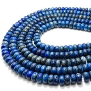Shop Lapis Lazuli Rondelle Beads! Genuine Lapis Lazuli Beads, Natural High Grade Lapis Smooth Rondelle Round Loose Gemstone 5mm x 8mm Beads – RD04A | Natural genuine rondelle Lapis Lazuli beads for beading and jewelry making.  #jewelry #beads #beadedjewelry #diyjewelry #jewelrymaking #beadstore #beading #affiliate #ad