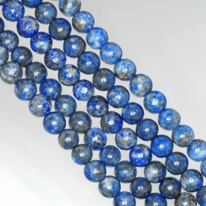 Shop Lapis Lazuli Round Beads! 6mm Natural Lapis Lazuli Gemstone Blue Round 6mm Loose Beads 7 inch Half Strand (90145924-B72) | Natural genuine round Lapis Lazuli beads for beading and jewelry making.  #jewelry #beads #beadedjewelry #diyjewelry #jewelrymaking #beadstore #beading #affiliate #ad