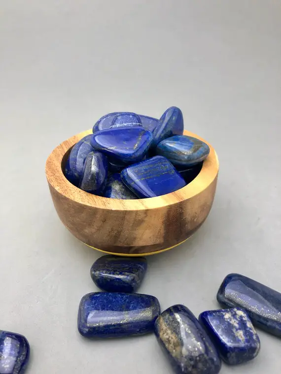 Lapis Lazuli Crystal Tumbled Stone (1 1/2") For Third Eye, Intuition Development, Ancient Knowledge, Metaphysical Crystal Tumbled Stone