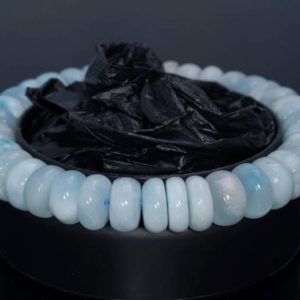 Shop Larimar Rondelle Beads! 10-11mm Dominican Larimar Gemstone Grade AAA Blue Rondelle Loose Beads 7.5 inch Half Strand (80004432-917) | Natural genuine rondelle Larimar beads for beading and jewelry making.  #jewelry #beads #beadedjewelry #diyjewelry #jewelrymaking #beadstore #beading #affiliate #ad