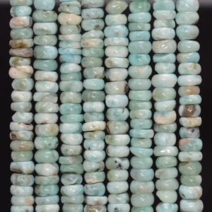Shop Larimar Beads! Dominican Larimar Gemstone Blue Rondelle Slice 8×3-8x5MM Loose Beads 7 inch (90183467-787) | Natural genuine beads Larimar beads for beading and jewelry making.  #jewelry #beads #beadedjewelry #diyjewelry #jewelrymaking #beadstore #beading #affiliate #ad