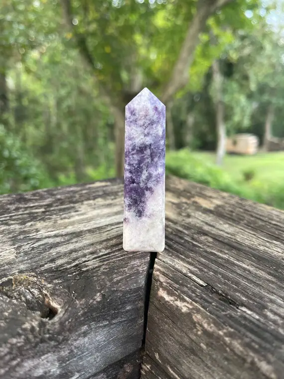 Lepidolite Crystal Tower - Reiki Charged  - Lilac Lithium Lepidolite - Support For Depression & Anxiety - #9