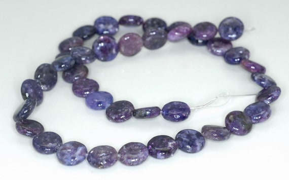 10mm Purple Lepidolite Gemstone Grade Aa Flat Round Loose Beads 16 Inch Full Strand (90188419-655)