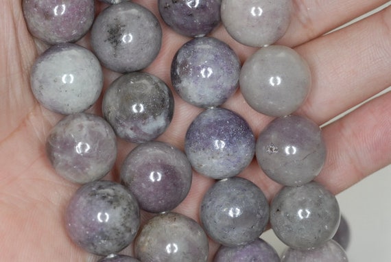 16mm Light Purple Lepidolite Gemstone Grade A Round Loose Beads 8 Inch Half Strand (90187979-667)