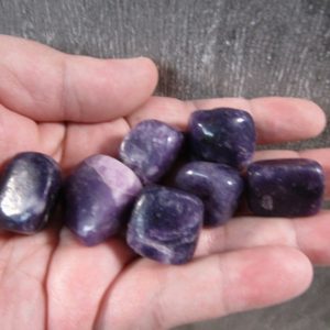 Shop Tumbled Lepidolite Crystals & Pocket Stones! Lepidolite 3/4 inch + Tumbled Stone T348 | Natural genuine stones & crystals in various shapes & sizes. Buy raw cut, tumbled, or polished gemstones for making jewelry or crystal healing energy vibration raising reiki stones. #crystals #gemstones #crystalhealing #crystalsandgemstones #energyhealing #affiliate #ad