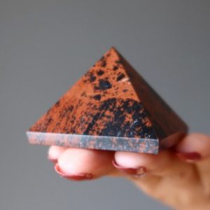 Mahogany Obsidian Pyramid Stately Soul Protection Stone | Natural genuine stones & crystals in various shapes & sizes. Buy raw cut, tumbled, or polished gemstones for making jewelry or crystal healing energy vibration raising reiki stones. #crystals #gemstones #crystalhealing #crystalsandgemstones #energyhealing #affiliate #ad