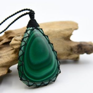 Shop Malachite Pendants! Large Green Malachite Stone Jewelry, Women's / Men's Necklace Pendant, Adjustable Malachite Necklace, Birthday Gifts for Him / Her | Natural genuine Malachite pendants. Buy crystal jewelry, handmade handcrafted artisan jewelry for women.  Unique handmade gift ideas. #jewelry #beadedpendants #beadedjewelry #gift #shopping #handmadejewelry #fashion #style #product #pendants #affiliate #ad