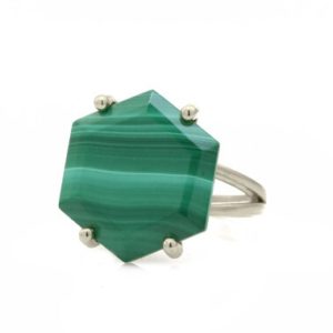 Shop Malachite Rings! Unique Fine Silver Malachite Ring · Green Gemstone Ring · Handmade Malachite Ring · Sterling Silver Ring For Women | Natural genuine Malachite rings, simple unique handcrafted gemstone rings. #rings #jewelry #shopping #gift #handmade #fashion #style #affiliate #ad