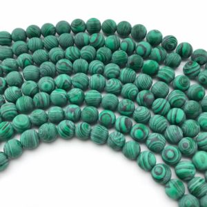 Shop Malachite Round Beads! 8mm Matte Malachite Beads, Round Gemstone Beads, Wholesale Beads | Natural genuine round Malachite beads for beading and jewelry making.  #jewelry #beads #beadedjewelry #diyjewelry #jewelrymaking #beadstore #beading #affiliate #ad