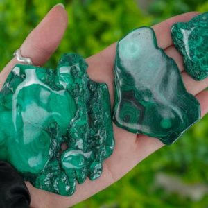 Shop Malachite Stones & Crystals! Malachite Polished Crystal Slab – Pick Size | Natural genuine stones & crystals in various shapes & sizes. Buy raw cut, tumbled, or polished gemstones for making jewelry or crystal healing energy vibration raising reiki stones. #crystals #gemstones #crystalhealing #crystalsandgemstones #energyhealing #affiliate #ad