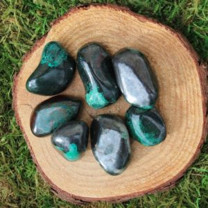 Shop Tumbled Malachite Crystals & Pocket Stones! Cuprite with Malachite Tumbled | Natural genuine stones & crystals in various shapes & sizes. Buy raw cut, tumbled, or polished gemstones for making jewelry or crystal healing energy vibration raising reiki stones. #crystals #gemstones #crystalhealing #crystalsandgemstones #energyhealing #affiliate #ad